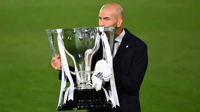 Zidane celebrando LaLiga