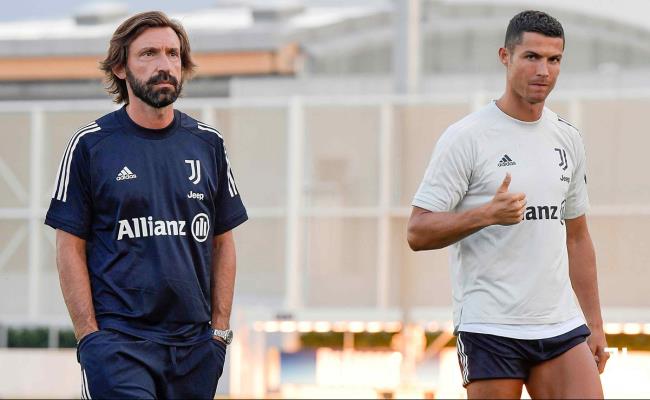 Andrea Pirlo y Cristiano Ronaldo