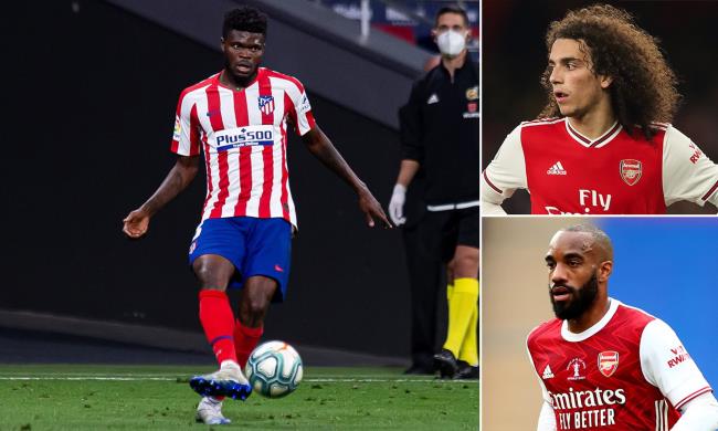 Thomas, Guendouzi y Lacazette