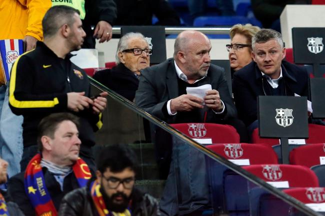 Solskjaer en el Nou Camp