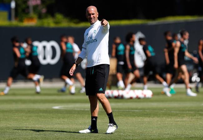 Zidane entrenando