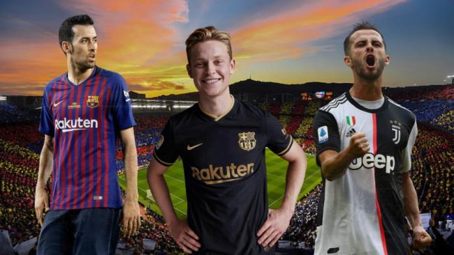 Busquets, De Jong y Pjanic