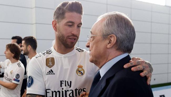 Sergio Ramos y Florentino Pérez