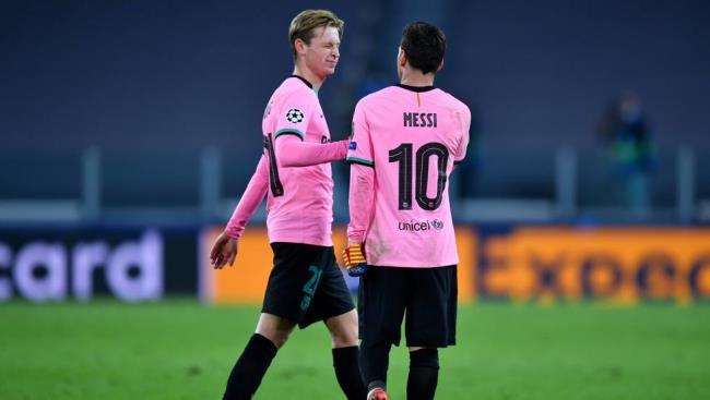 De Jong y Messi
