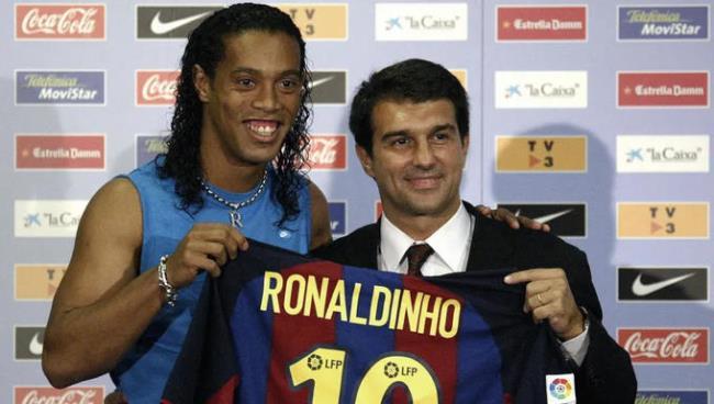 Ronaldinho y Laporta