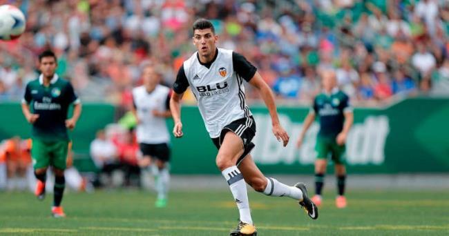 Rafa Mir con el Valencia