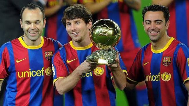 Messi Xavi Iniesta