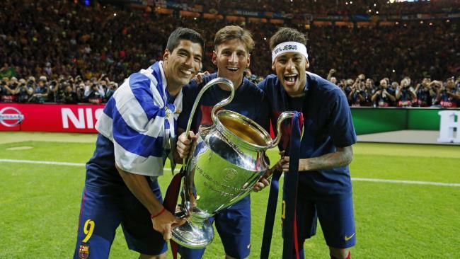 Messi y Ney con la última Champions de ambos