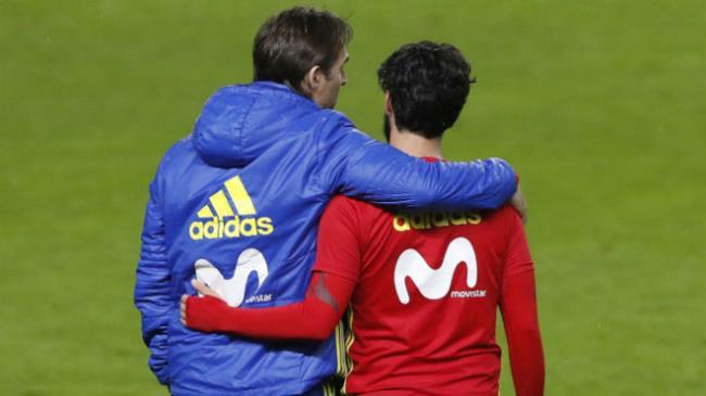 Lopetegui e Isco con 'la roja'