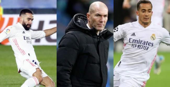 Lucas Vázquez, Zidane y Carvajal