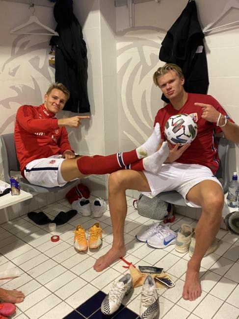 Odegaard y Haaland