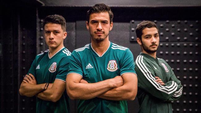 Camiseta que México utilizó en el Mundial de Rusia con sus habituales colores