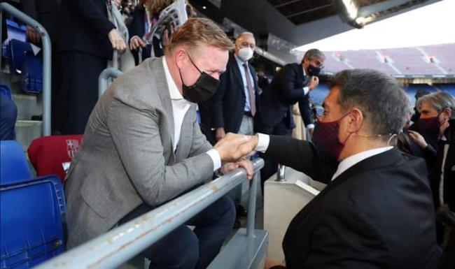 Koeman y Joan Laporta