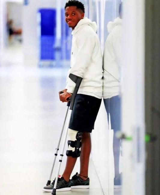 Ansu Fati tras ser operado el pasado mes de noviembre