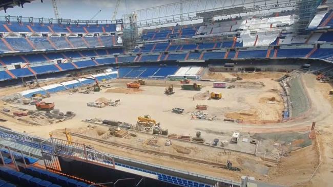 Estadio Santiago Bernabéu en obras