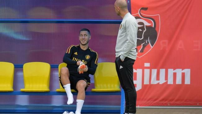 Hazard con su selección