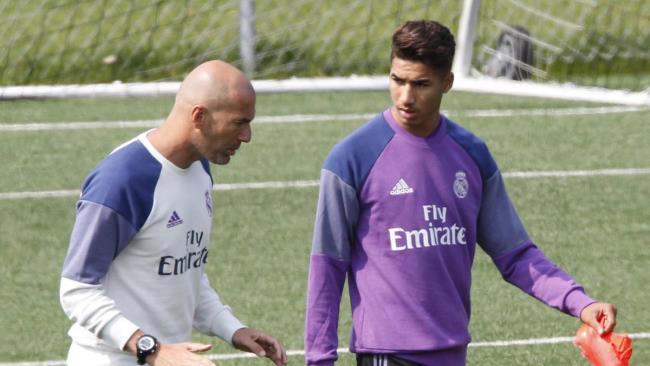 Zidane y Achraf Hakimi