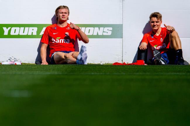 Haaland y Odegaard