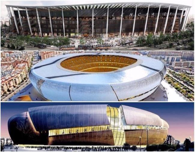 Nou Mestalla y sus diferentes maquetas a lo largo de estos años