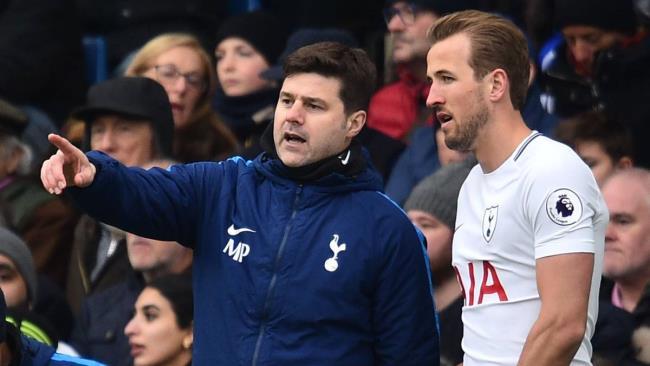 Mauricio Pochettino y Harry Kane