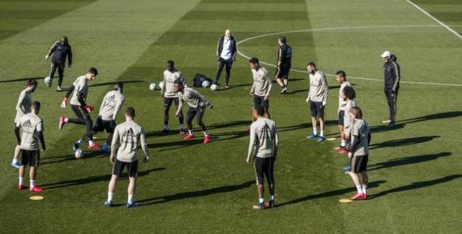 El Madrid en sesión de entrenamiento