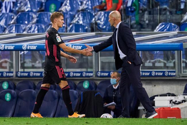 Martin Odegaard y Zinedine Zidane