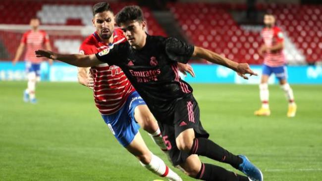 Miguel Gutiérrez en una acción en el partido contra el Granada