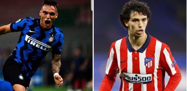 Lautaro Martínez y Joao Félix