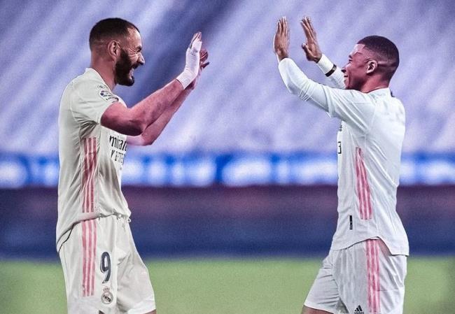 Mbappé y Karim Benzema