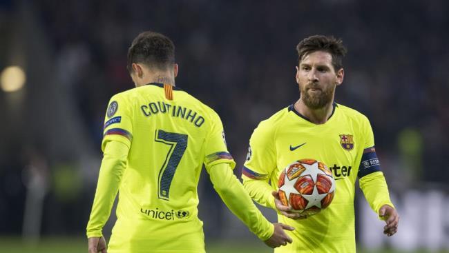 Coutinho y Messi