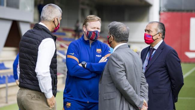 Ronald Koeman y Joan Laporta