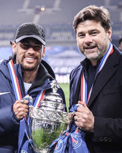 Neymar Júnior y Mauricio Pochettino