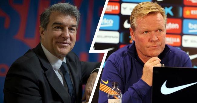 Joan Laporta y Ronald Koeman