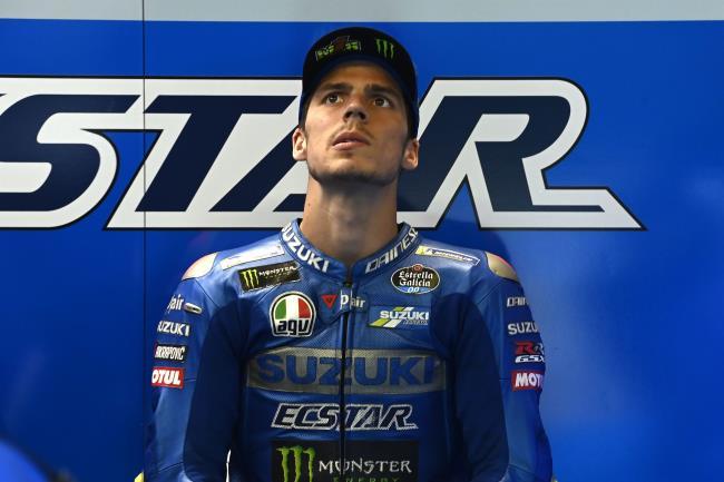 Joan Mir con el mono de Suzuki, su actual equipo