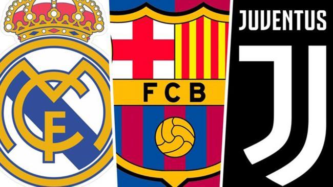 Real Madrid, FC Barcelona y Juventus