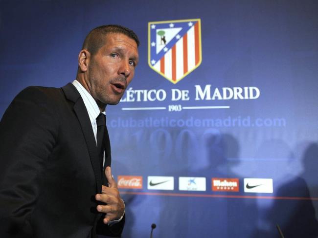 Simeone el día de su presentación como entrenador del Atlético de Madrid