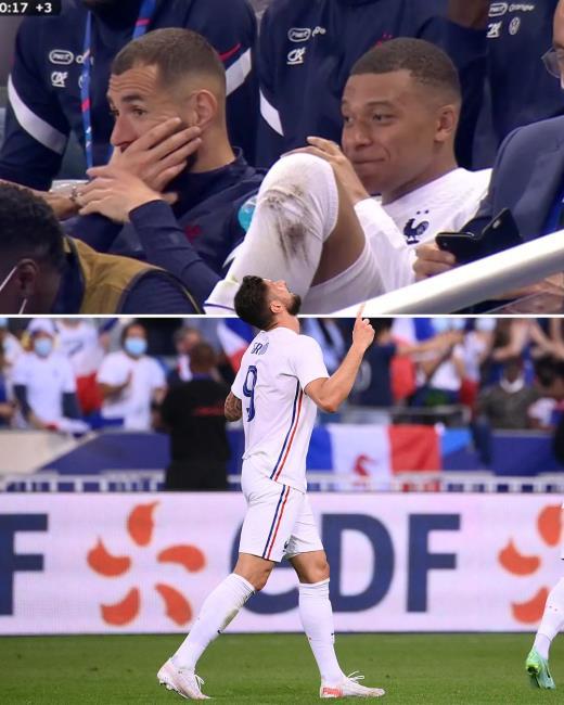 Benzema y Mbappé y Giroud