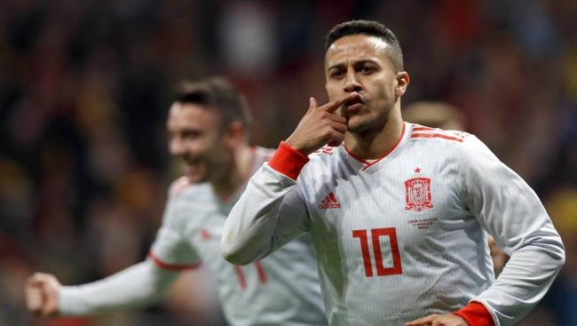 Thiago con la selección española