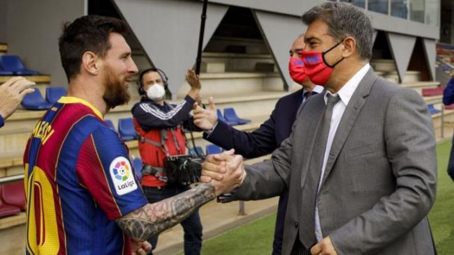 Messi y Laporta