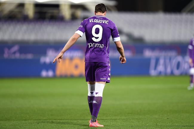 Vlahovic con la Fiorentina