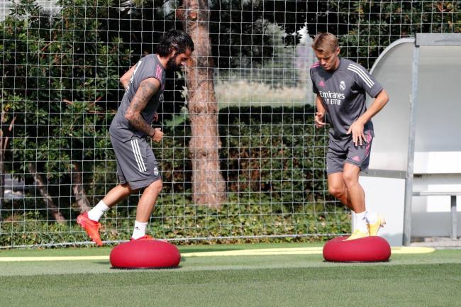Isco en un entrenamiento