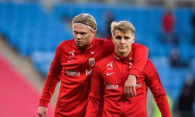 Haaland y Odegaard
