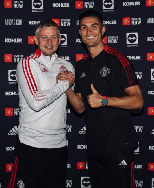 Cristiano Ronaldo y Solskjaer