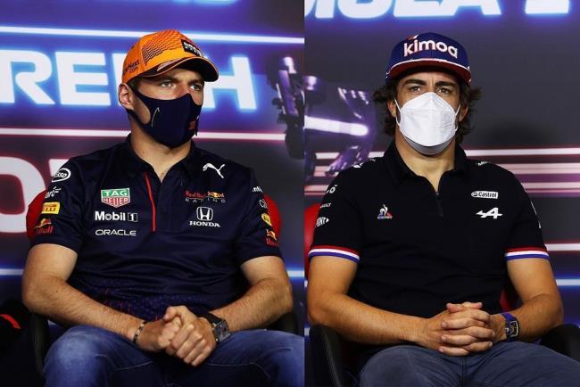 Max Verstappen y Fernando Alonso