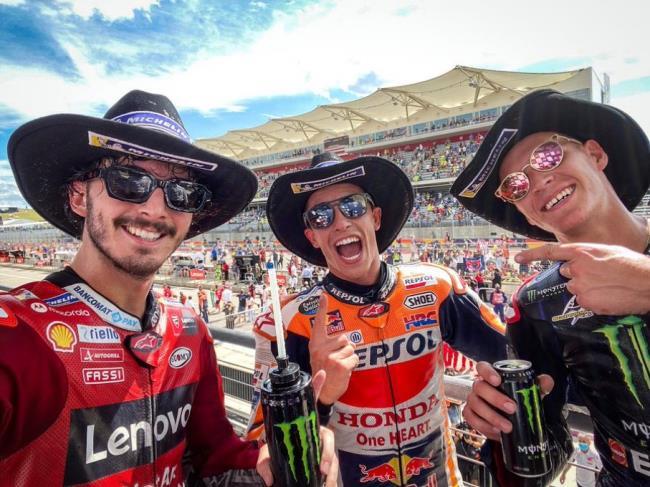 Bagnaia, Márquez y Quartararo