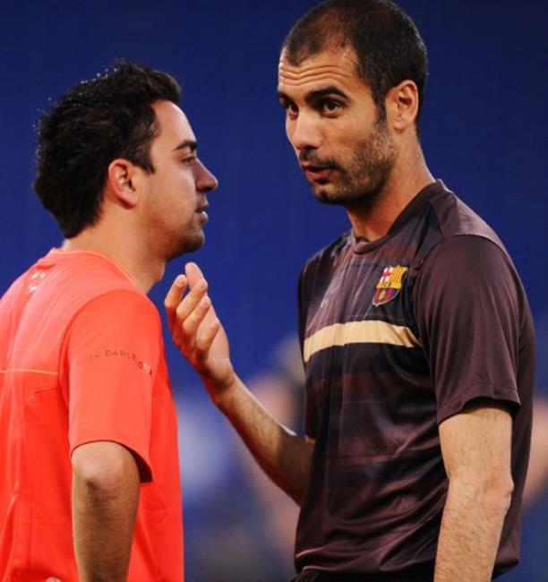 Xavi y Guardiola