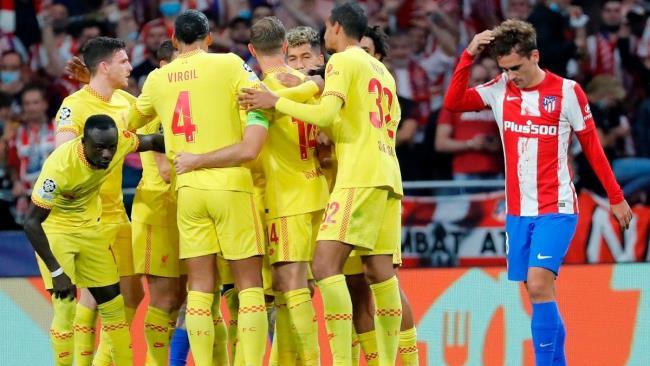 El Liverpool celebrando uno de sus goles este año en el Wanda Metropolitano