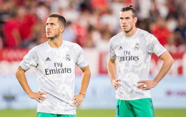Bale y Hazard con el Real Madrid