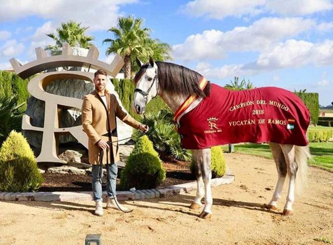 Ramos junto a uno de sus caballos más famosos