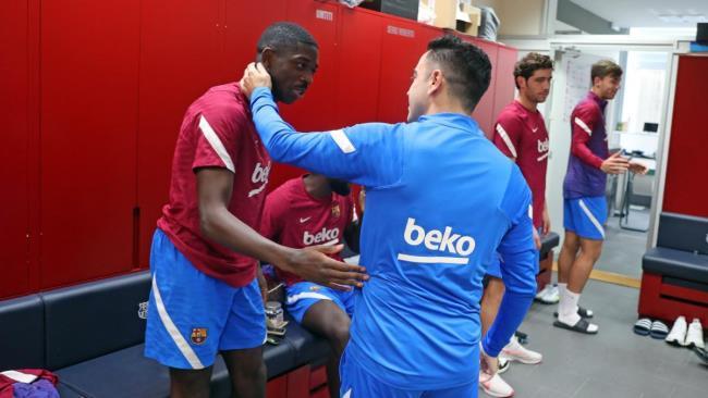 Dembélé y Xavi